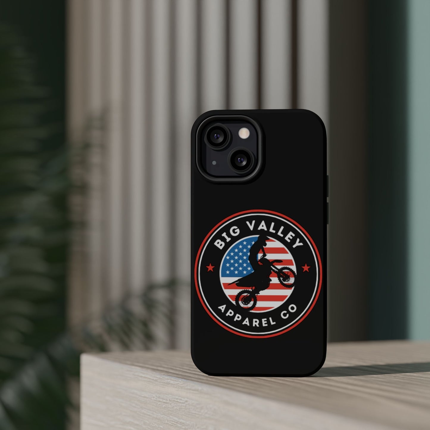 Big Valley American flag dirt biker phone case