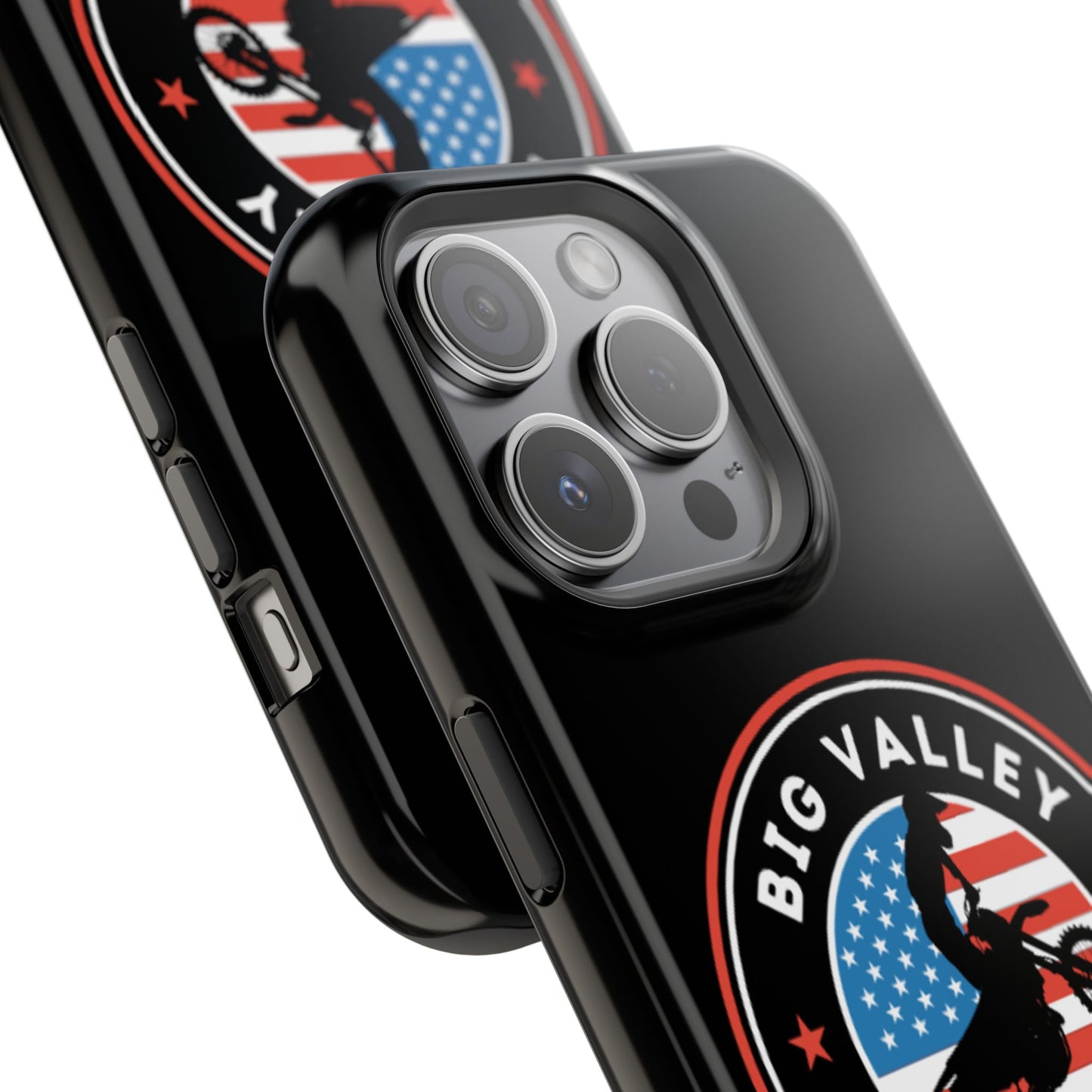 Big Valley American flag dirt biker phone case