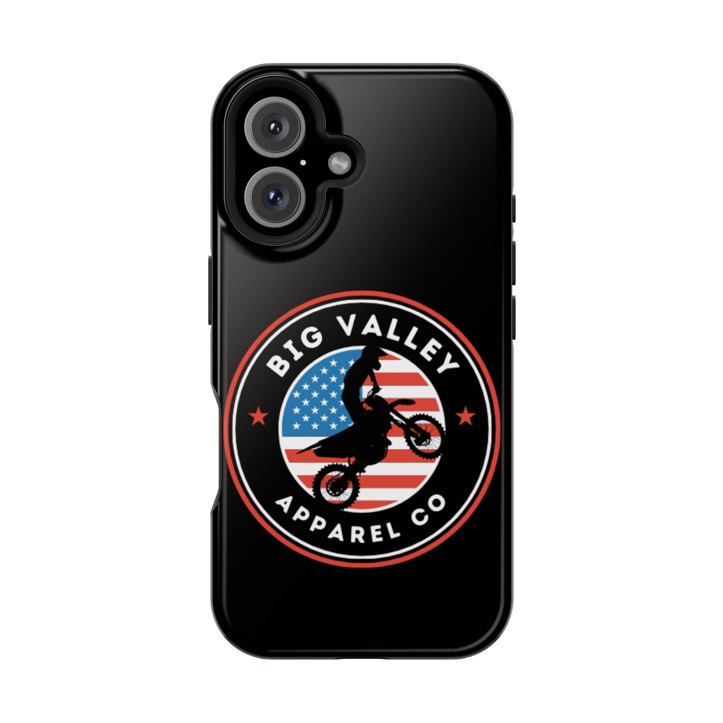 Big Valley American flag dirt biker phone case