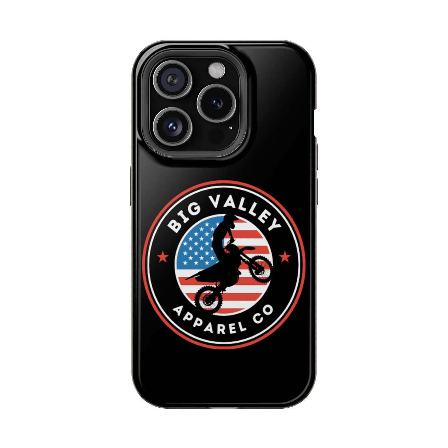 Big Valley American flag dirt biker phone case