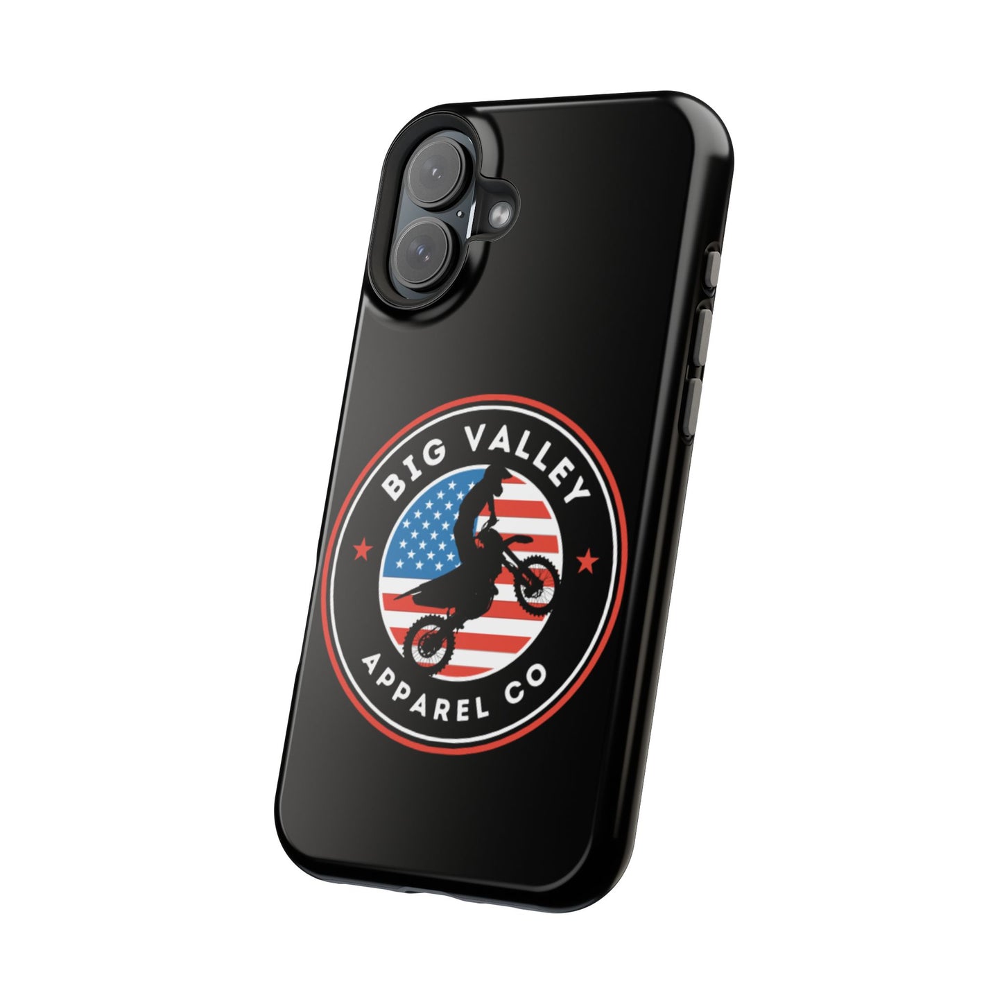 Big Valley American flag dirt biker phone case