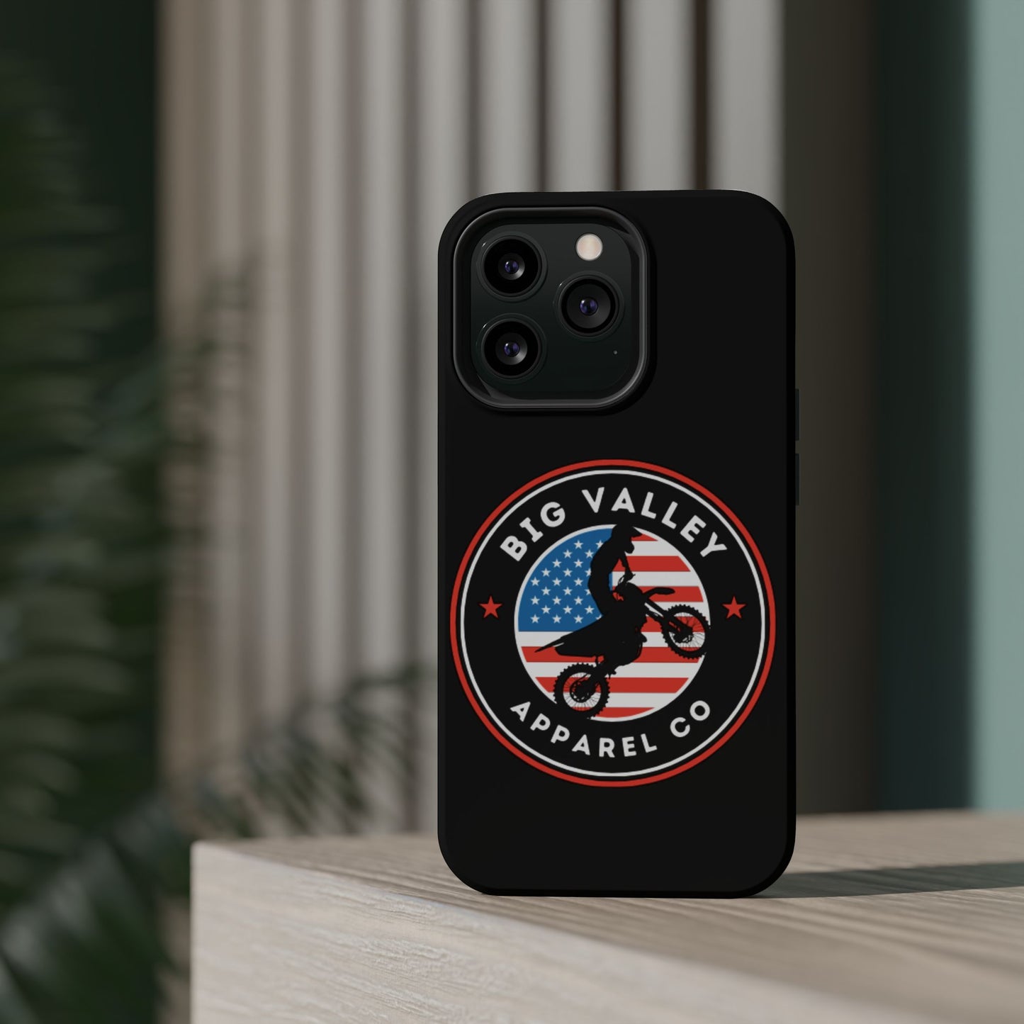 Big Valley American flag dirt biker phone case