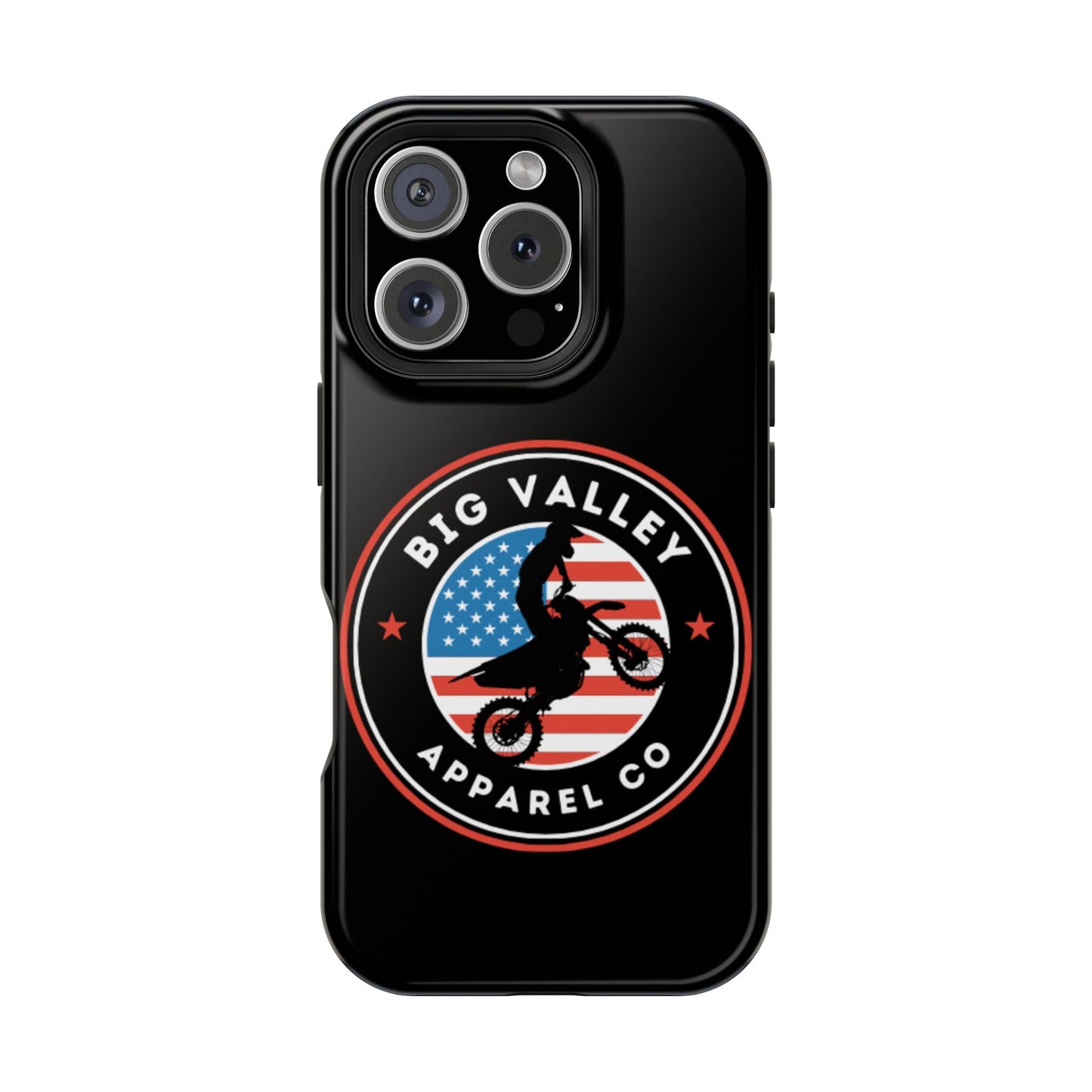 Big Valley American flag dirt biker phone case