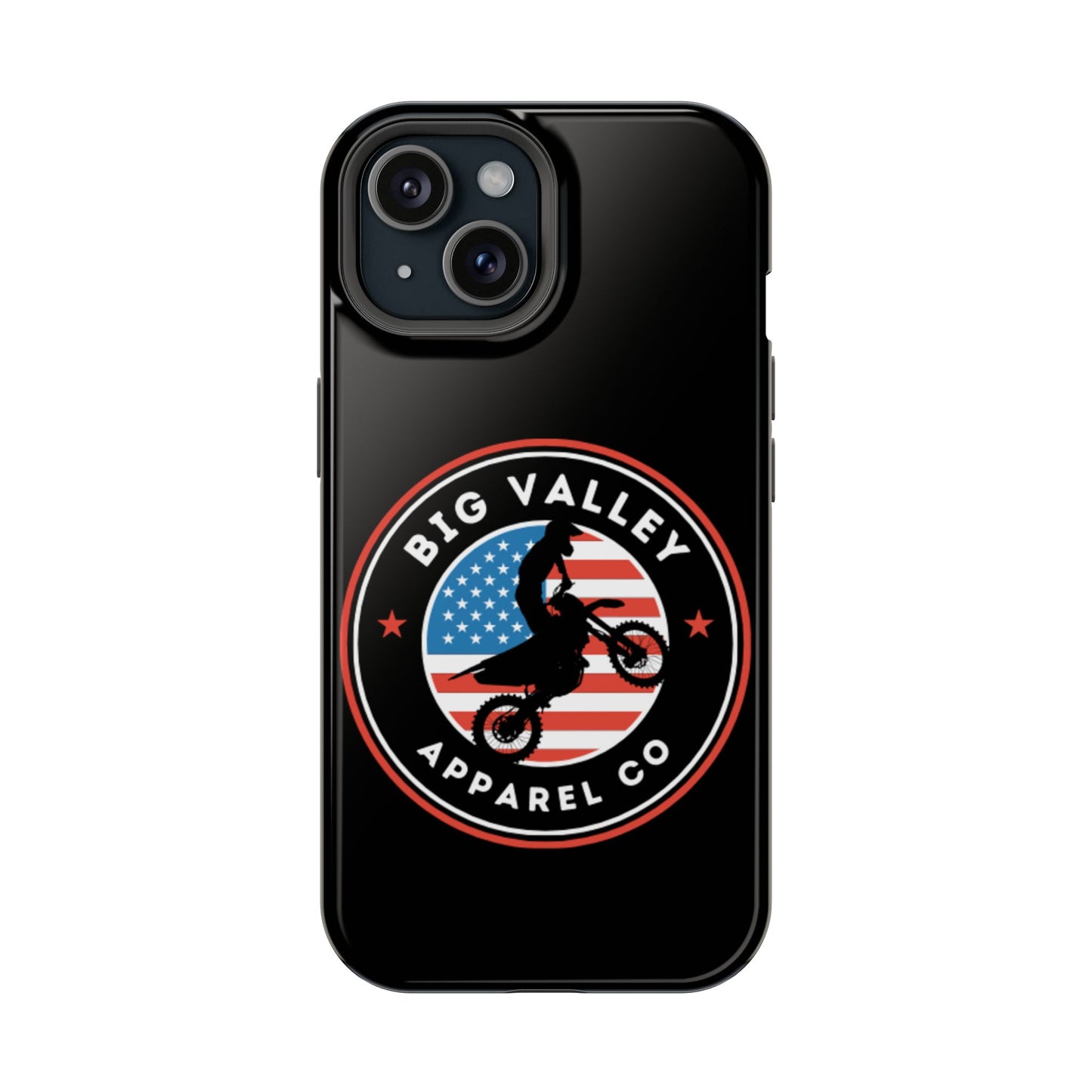 Big Valley American flag dirt biker phone case