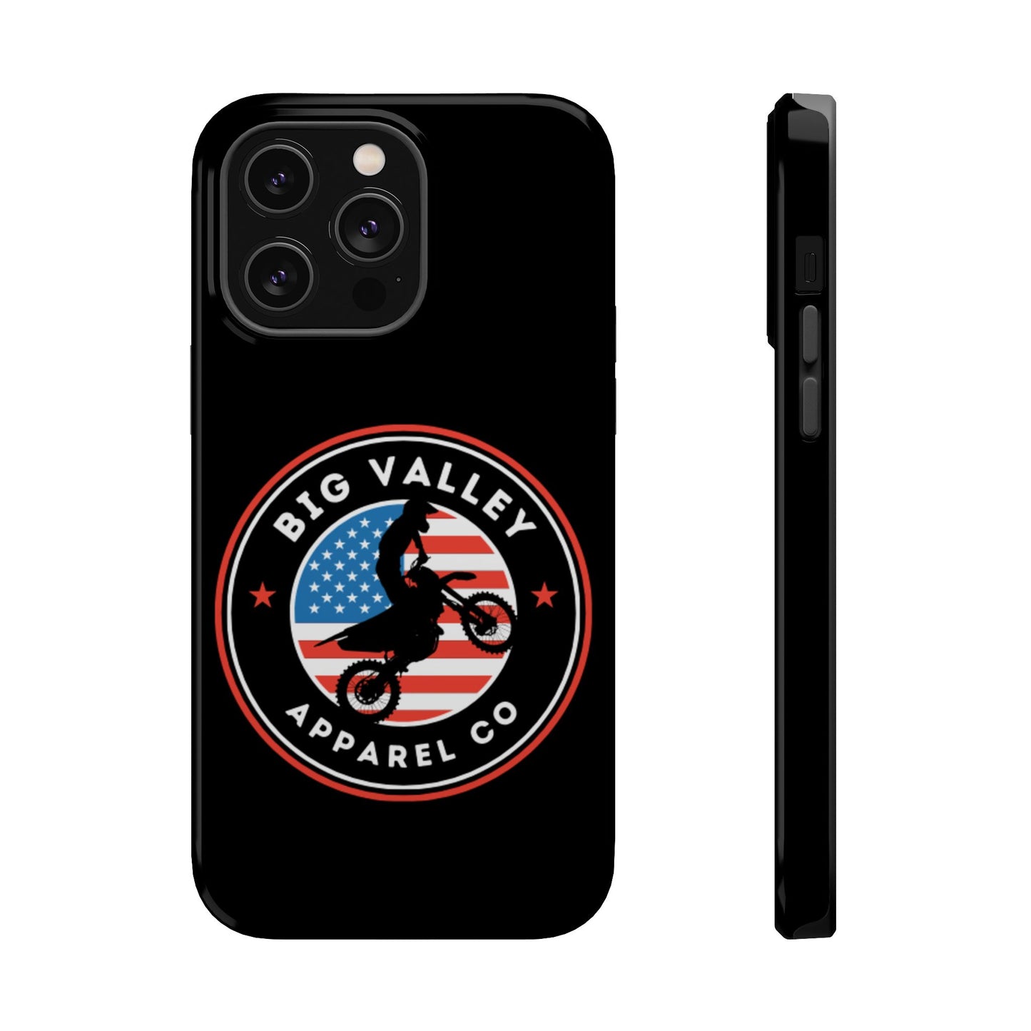 Big Valley American flag dirt biker phone case